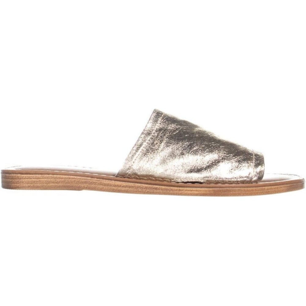 Bella Vita Women's TES-Italy Slide Sandal Heeled US 8.5 WW GOLD Leather - Picture 2 of 5